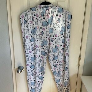 Women’s Disney Eeyore Print Blue & Pink Pajama Pants